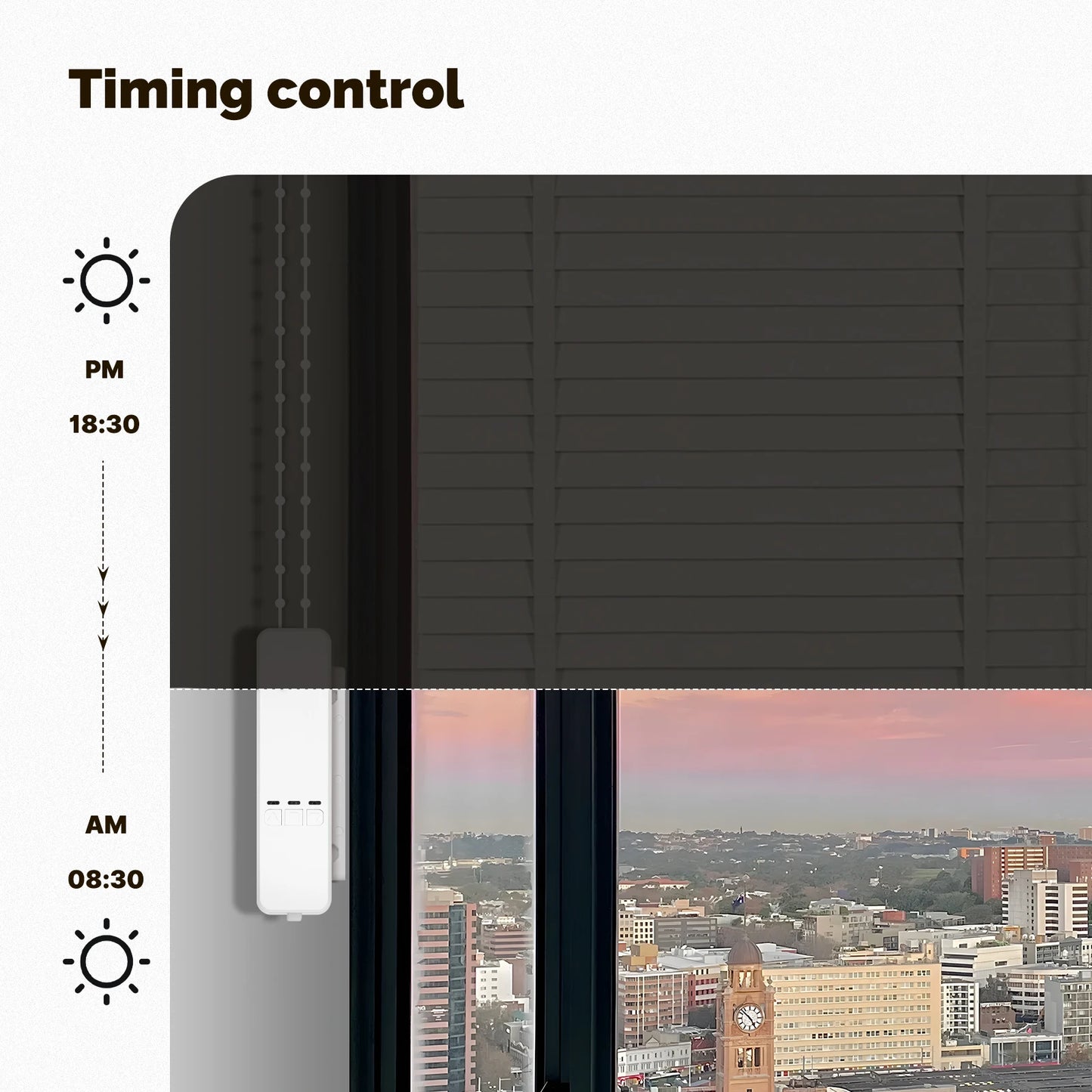 Tende a rullo a catena MOES Tuya Zigbee, motore elettrico intelligente per tende oscuranti, batteria al litio, controllo tramite app con Alexa e GoogleHome